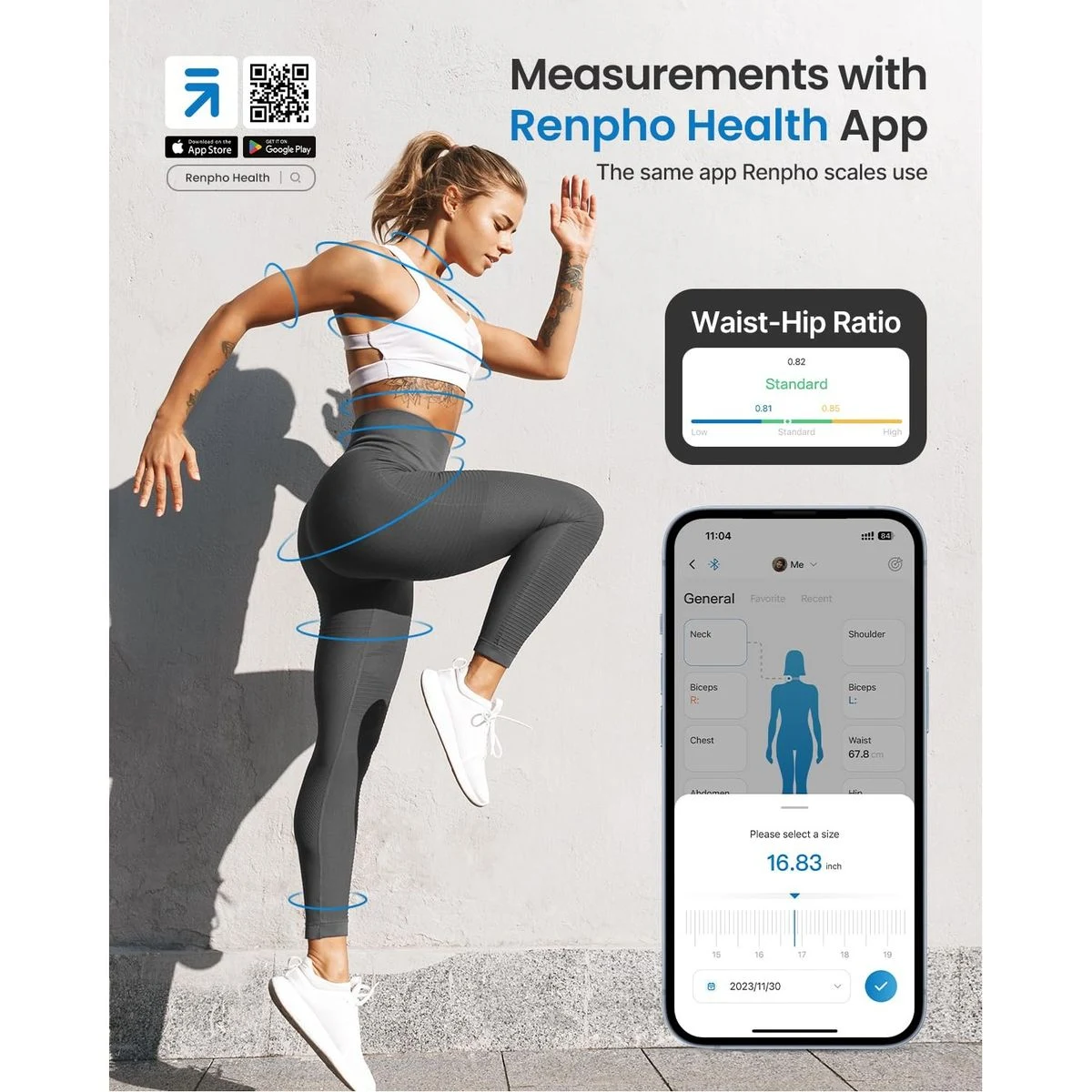 Smart Tape Measure, Body Measuring Tape for Weight Loss, Wireless Body Measurement Tape 1