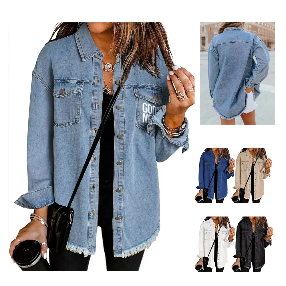 Women's Oversized Denim Jacket Casual 1