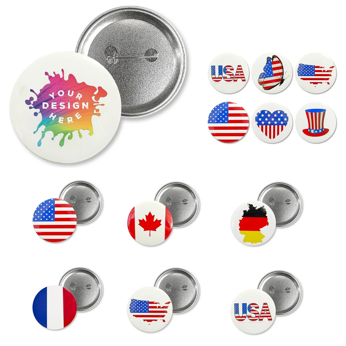 Custom Tinplate Celebration Pin Badge Button 1