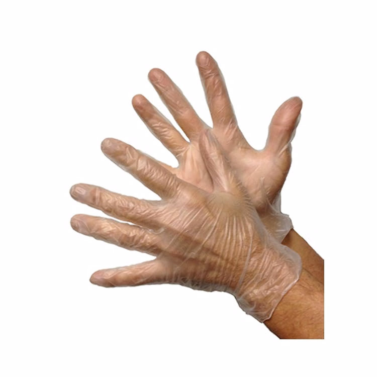 Vinyl Industrial Gloves - Clear Large