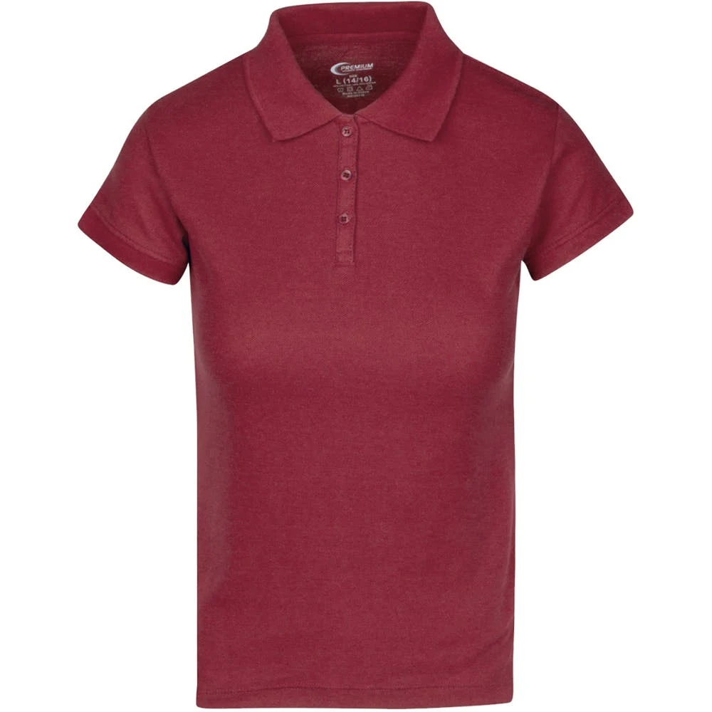 Juniors' Polo Uniform Shirts - Burgundy Size 2XL 1