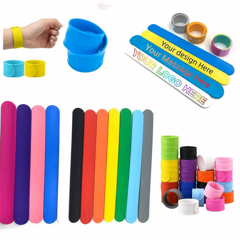 Full Color Custom Silicone Slap Bracelets