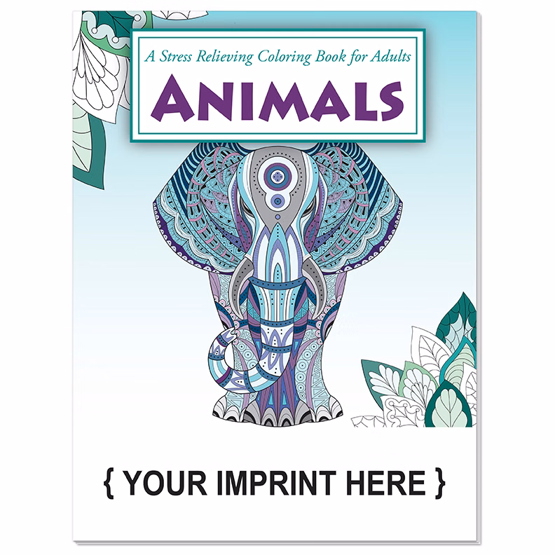 ADULT COLORING BOOK - Animals Stress Relieving Coloring Book for Adults