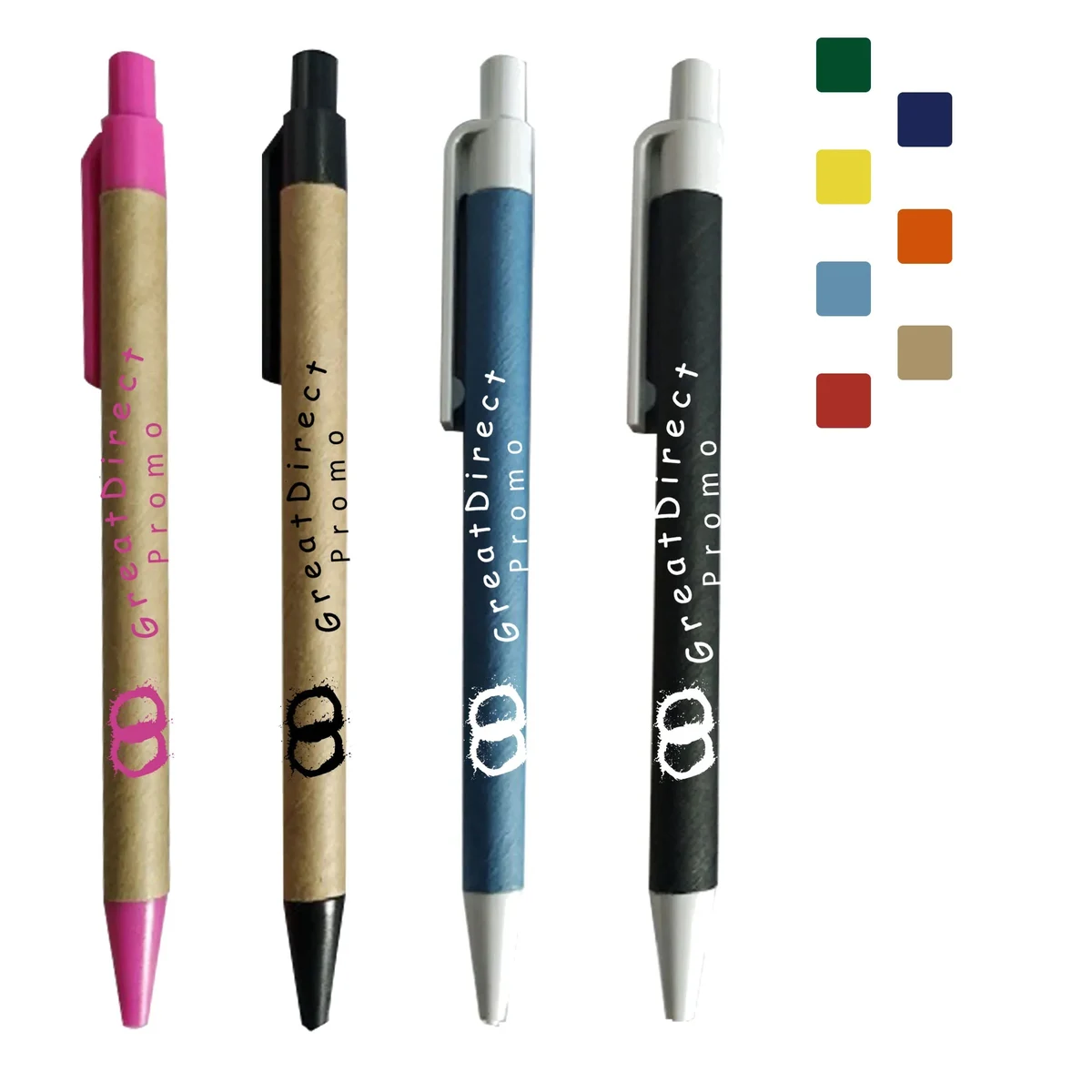 MOQ 500 Paper Ballpoint Pen 5.5" x 0.5" 1