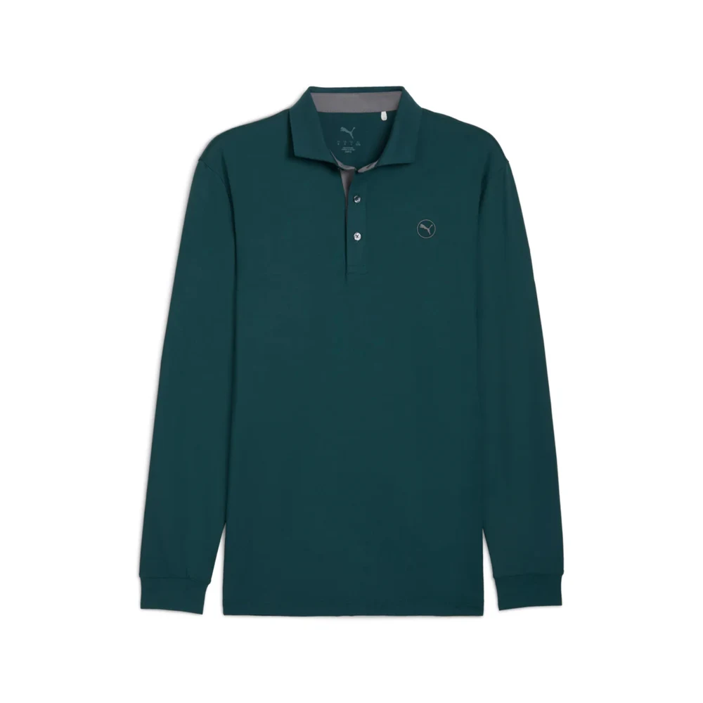 PUMA® Men's CLOUDSPUN Long Sleeve Midweight UPF 40 Golf Polo 1