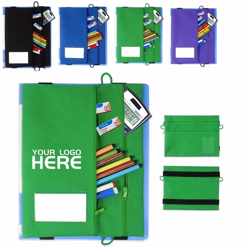 Elastic Band Multi Pocket Pen Holder