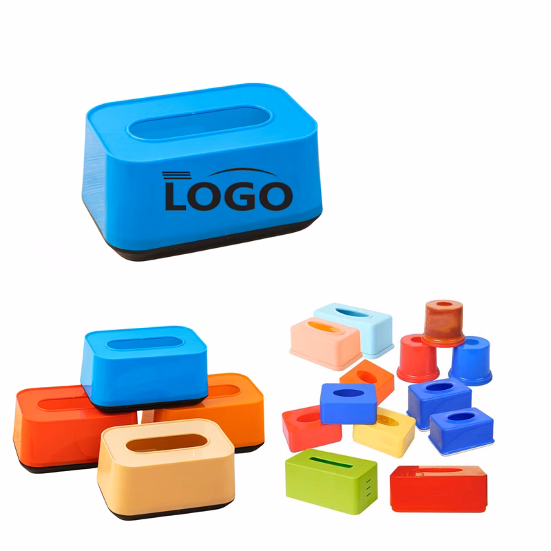 Plastic Rectangular Large Frosted Tissue Box