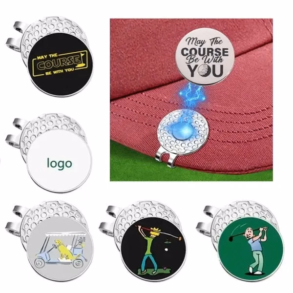 Silver Magnetic Golf Ball Marker Hat Clip