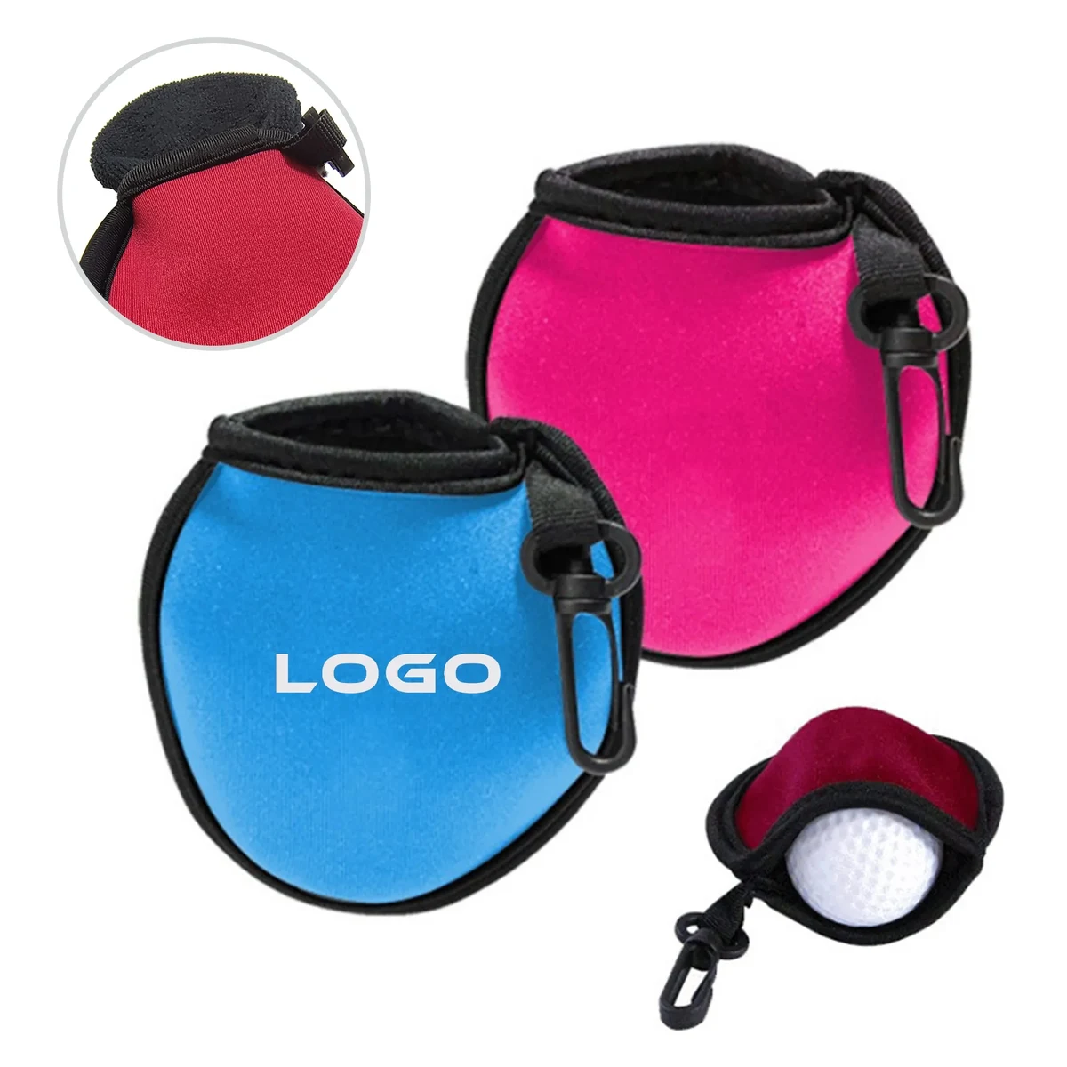 Golf Ball Cleaning Pouch With hook 1