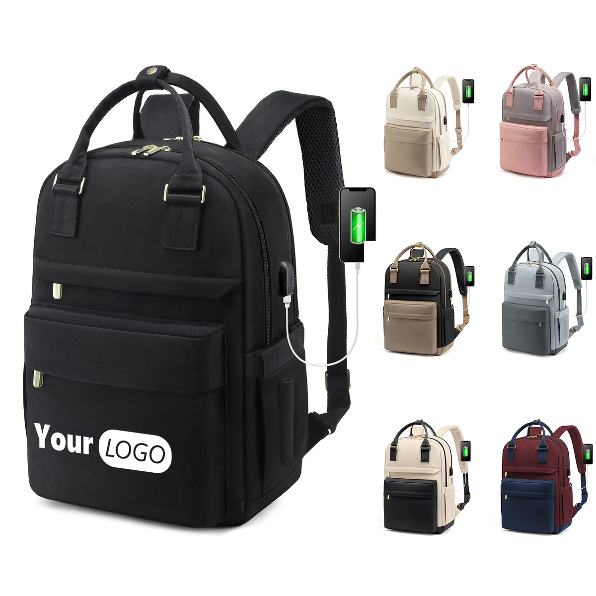 Nylon Business Travel Computer Backpack 1