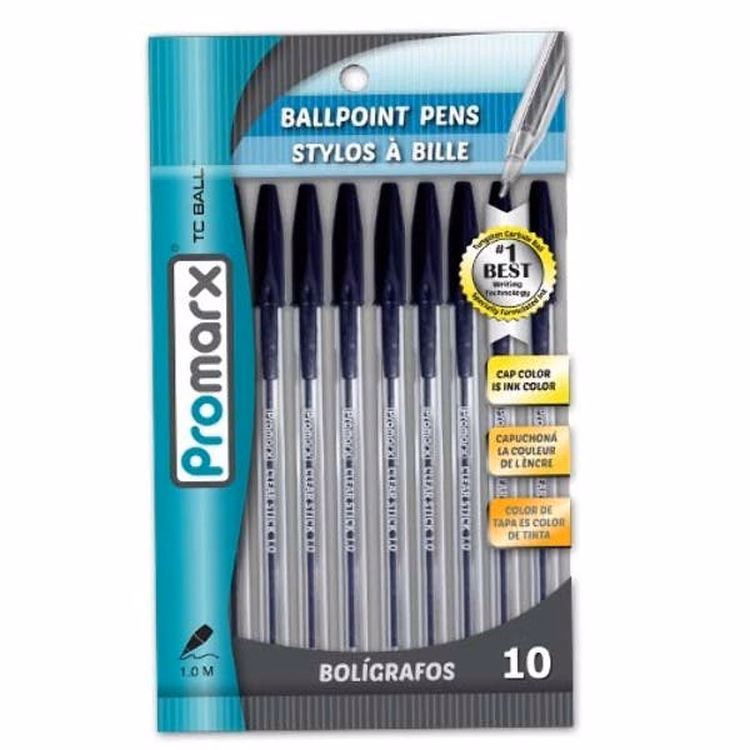 Black Ballpoint Pens - 10 Pack