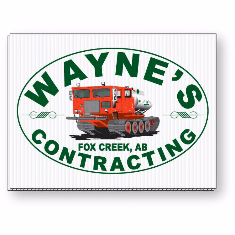 5/32" White Coroplast Sign, 12"x16" Rectangle, Full Colour