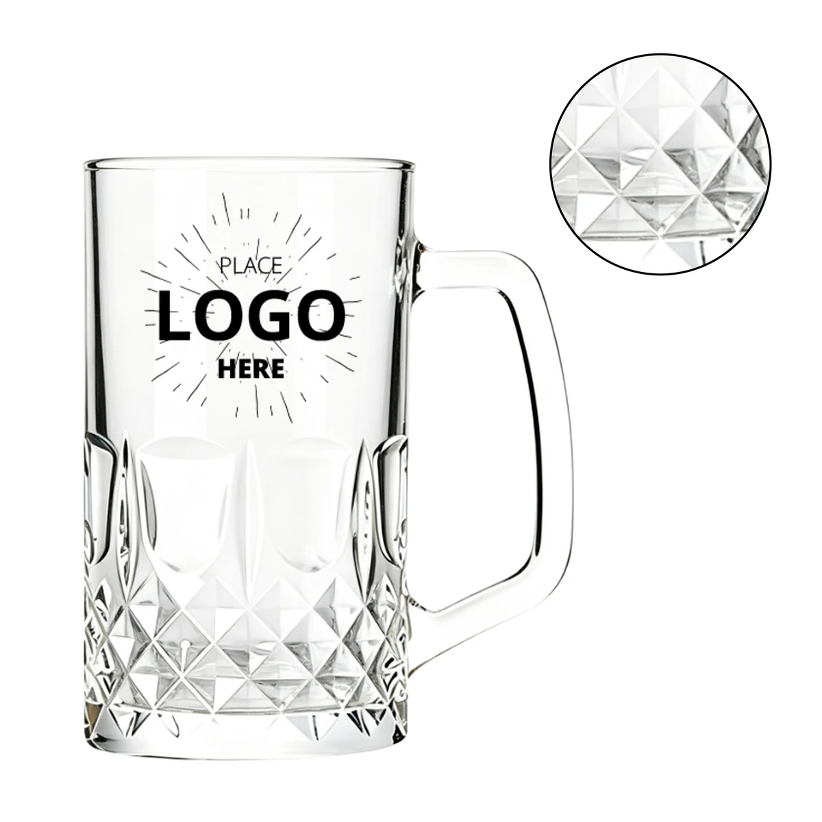 Glass Beer Stein With Handle 1