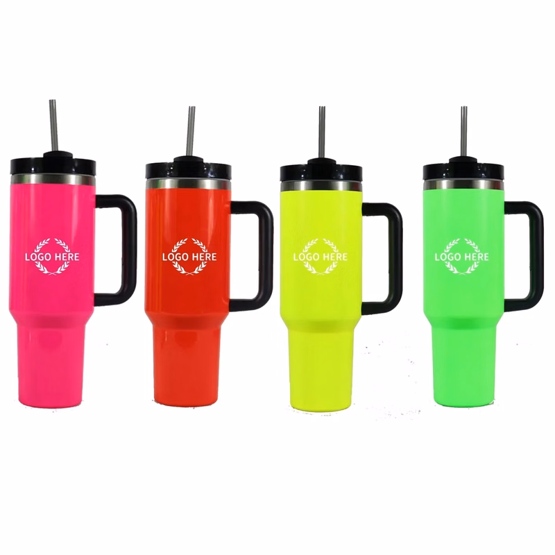 40 OZ Fashion Fluorescent Color Tumbler with Lid