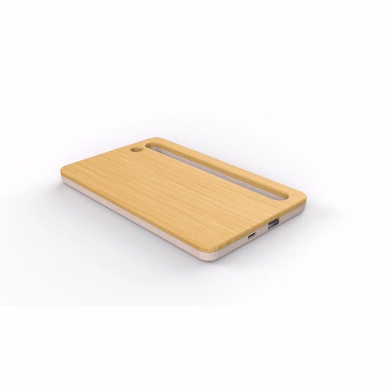 Eco Friendly 3 in 1  Bamboo face  Wireless  Phone Pen Stand