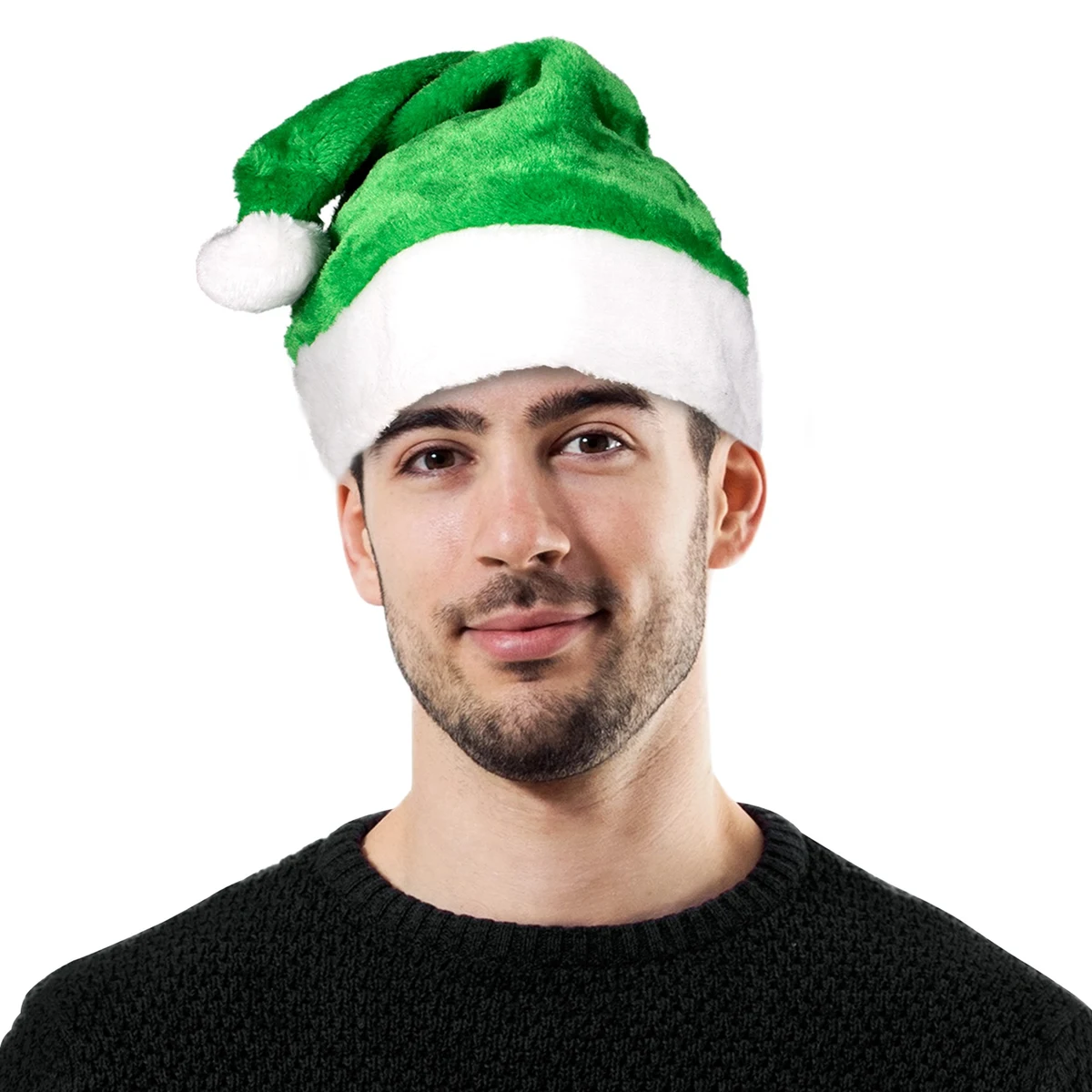 Green Plush Santa Hat (Blank) 1