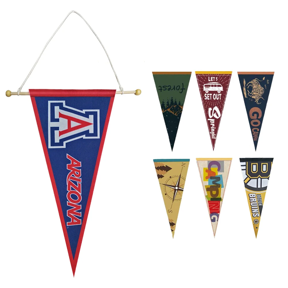 Full Color Felt Pennant with hanger 1