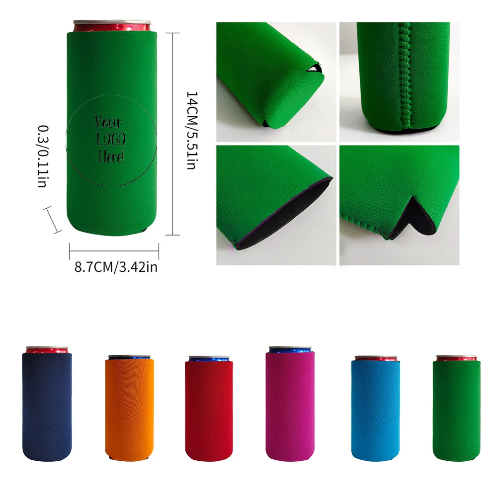 12 oz Slim Neoprene Can Coolies 1
