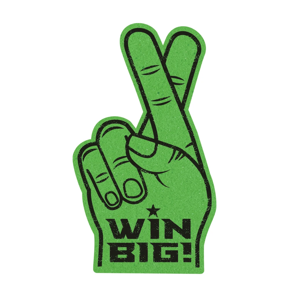 18" Crossed Fingers Foam Mitt 1