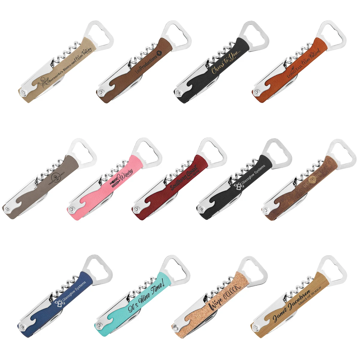 Laserable Leatherette Wine Bottle Opener 1