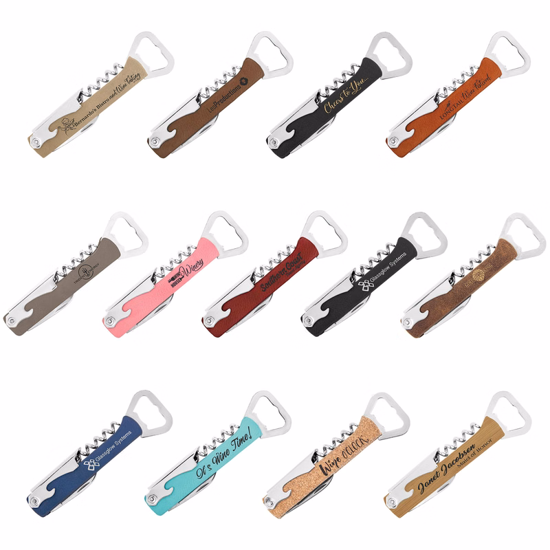 Laserable Leatherette Wine Bottle Opener