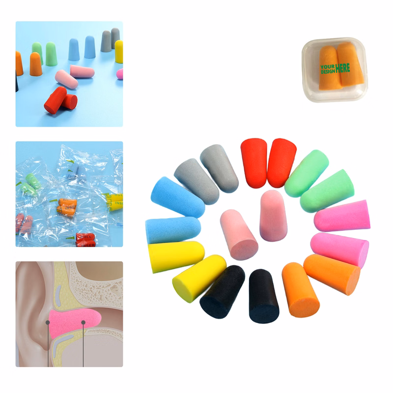 MOQ 50 Noise Cancelling Earplugs Soft Foam Bullet Shape for Sleep