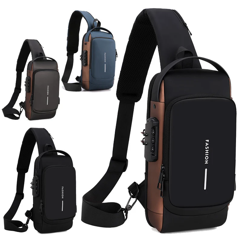 Male And Female Single Shoulder Locomotive USB Charging Small Backpack 1