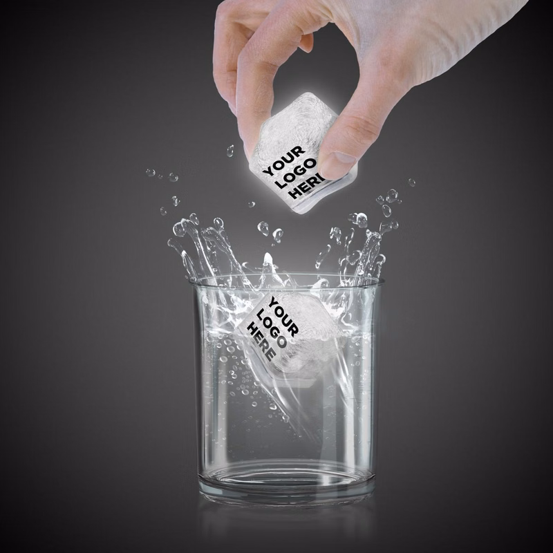 White Light Up Premium LitedIce Brand Ice Cube(Digi Print)
