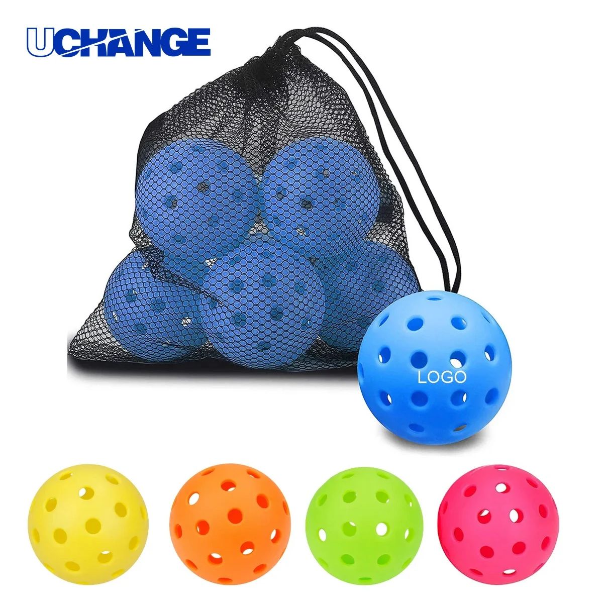 40-Hole Pickleballs Durable Outdoor Practice Sports Balls 1