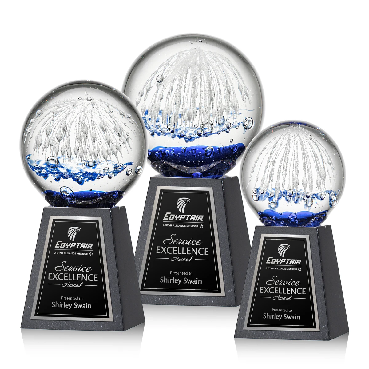 Starburst Award on Tall Marble Base 1