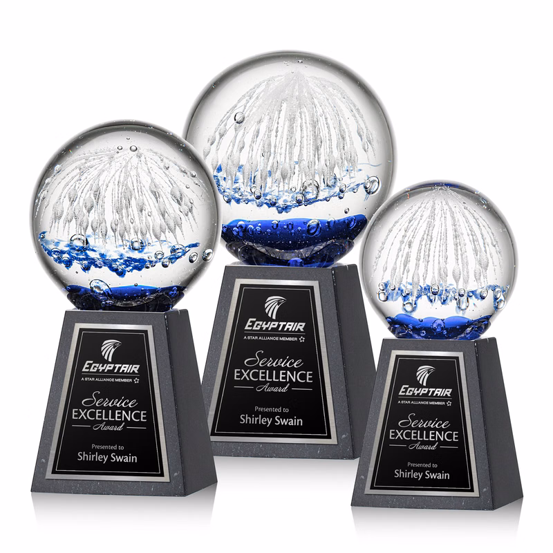 Starburst Award on Tall Marble Base