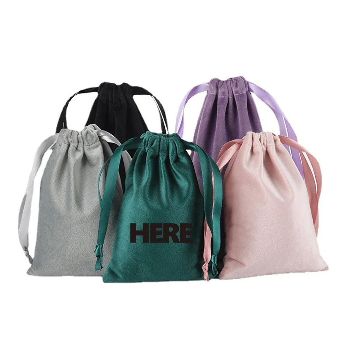 4.3" x 5.9" Satin Drawstring Bag Bundle Pocket 1