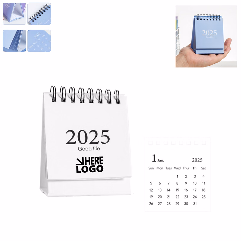 Mini 2025 Desk Calendar With Your Design