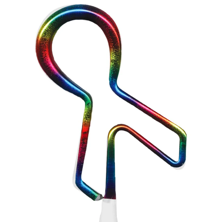 Awareness Ribbon Rainbow Foli Inkbend Standard, Bent Pen 1