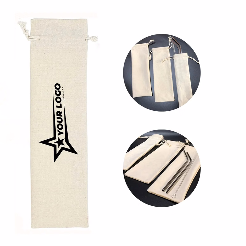 Cotton Drawstring Chopstick Portable Cutlery Bag Travel