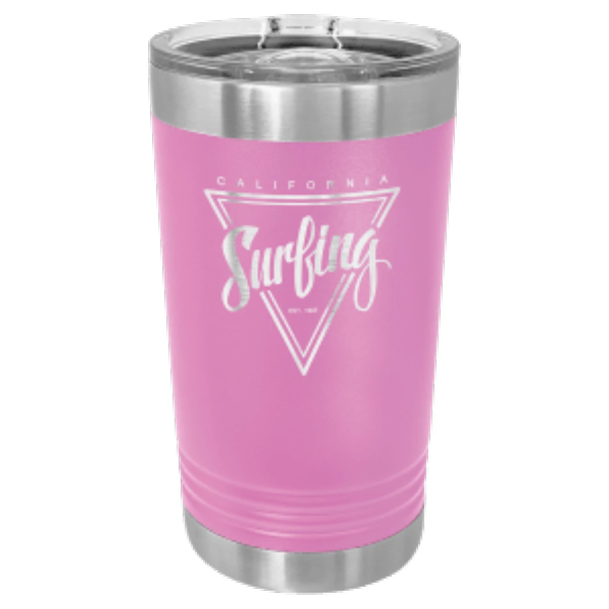 16 oz. Light Purple Laser Engraved Polar Camel Pint Tumbler w/Slider Lid 1