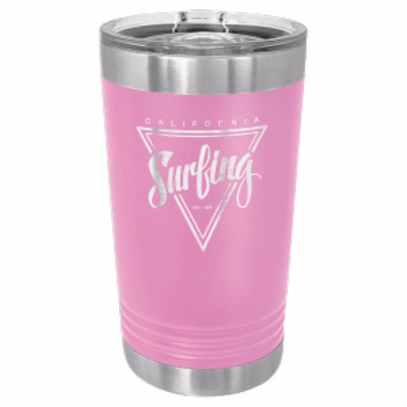 16 oz. Light Purple Laser Engraved Polar Camel Pint Tumbler w/Slider Lid