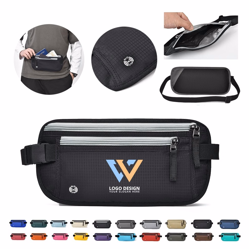 RFID Blocking Outdoor Sports Waist Bag