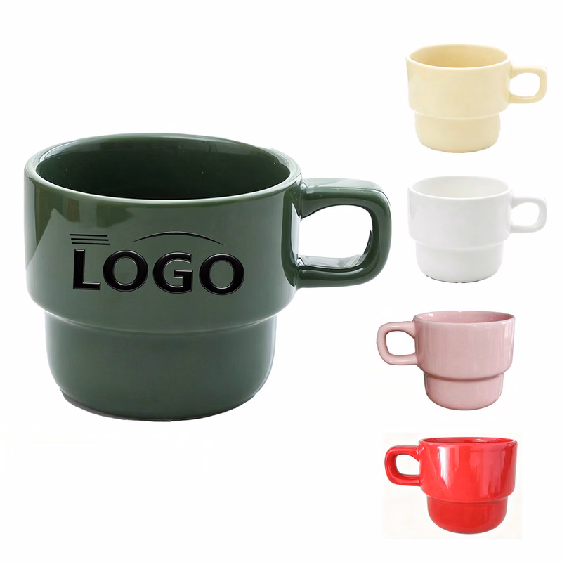 Custom Printed 9 OZ Stackable Ceramic Mug