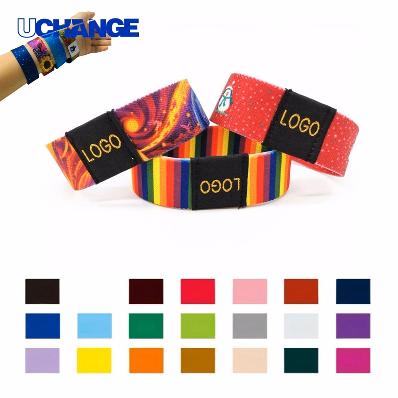 RFID Polyester Elastic Wristband with Woven Label