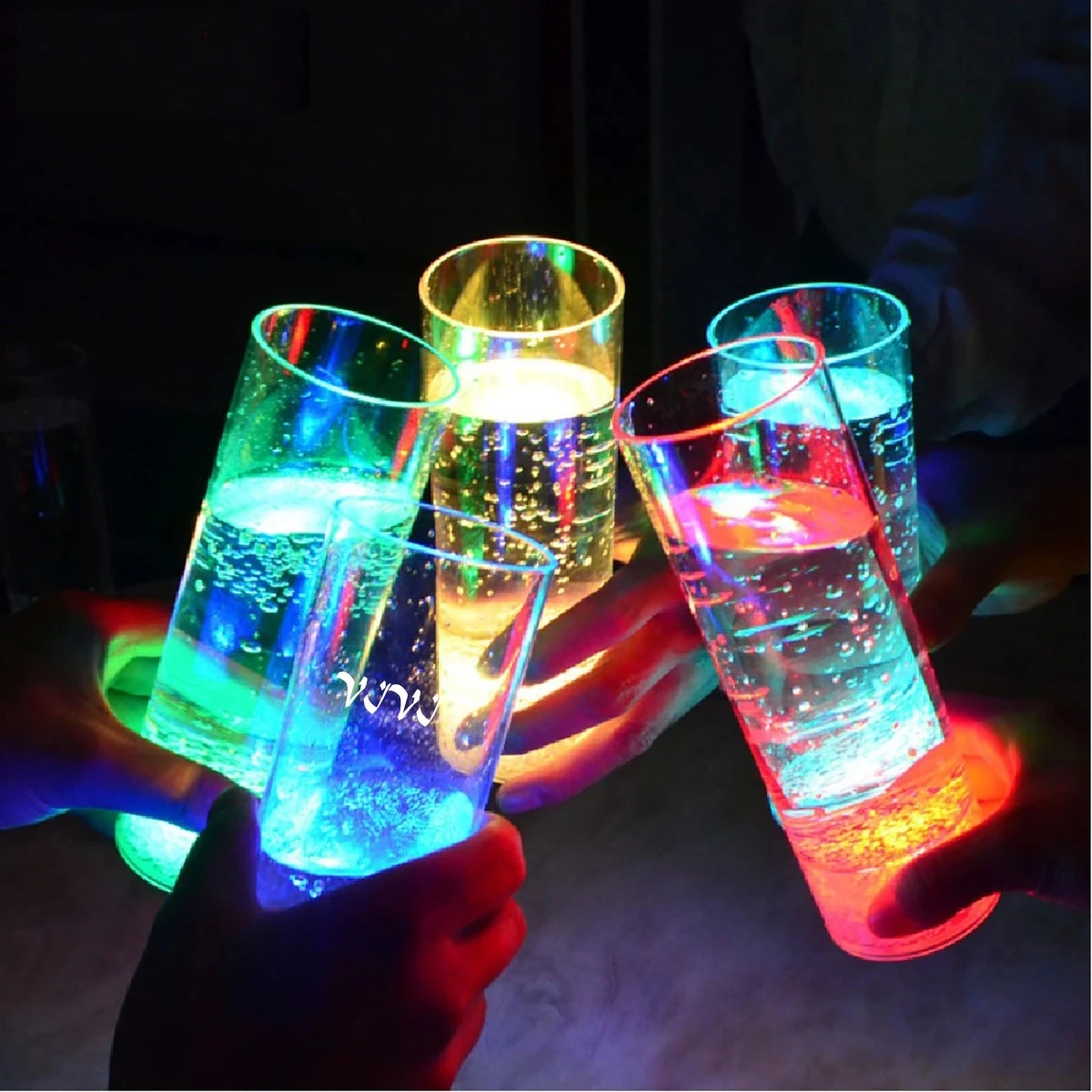 Led Wine Champagne Flute Glasses Set Of 6 1