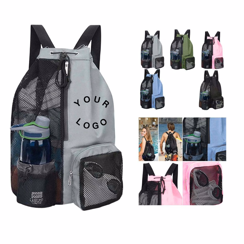 Drawstring Backpack with Wide Shoulder Straps