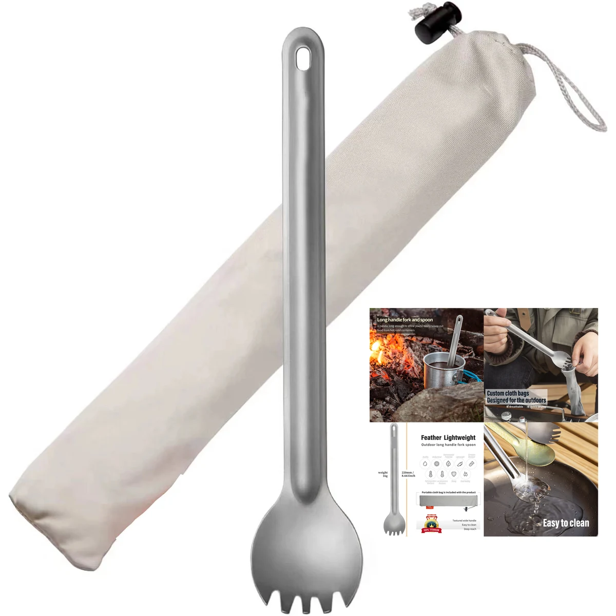 Long Handle Spork and Spoon 1
