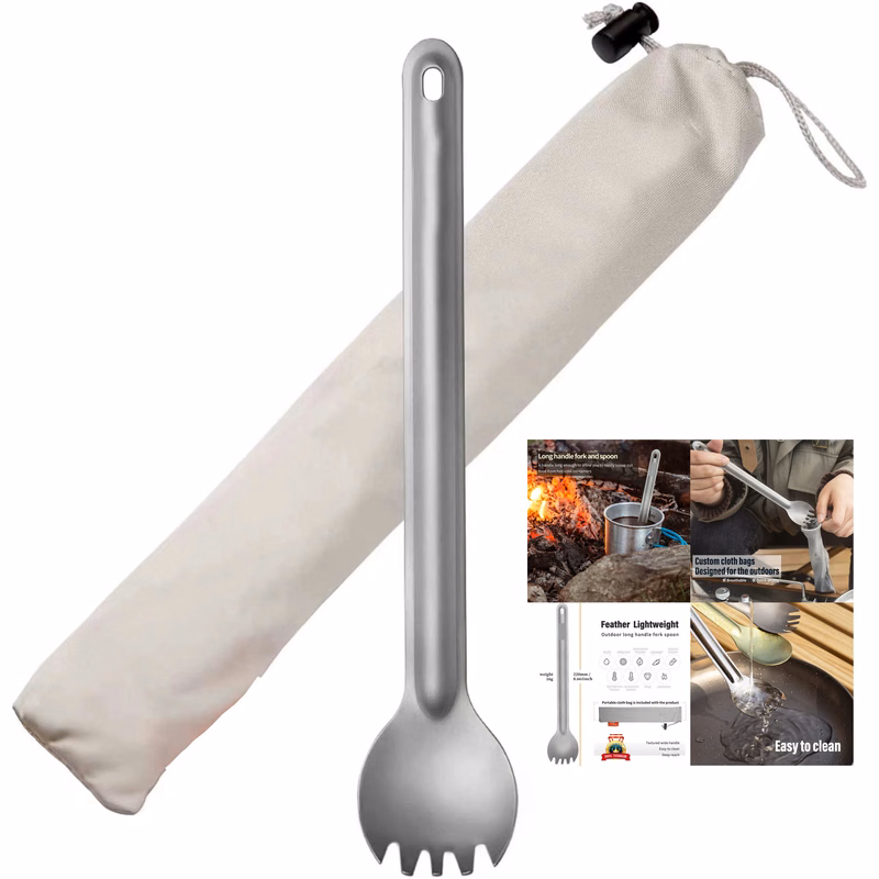 Long Handle Spork and Spoon