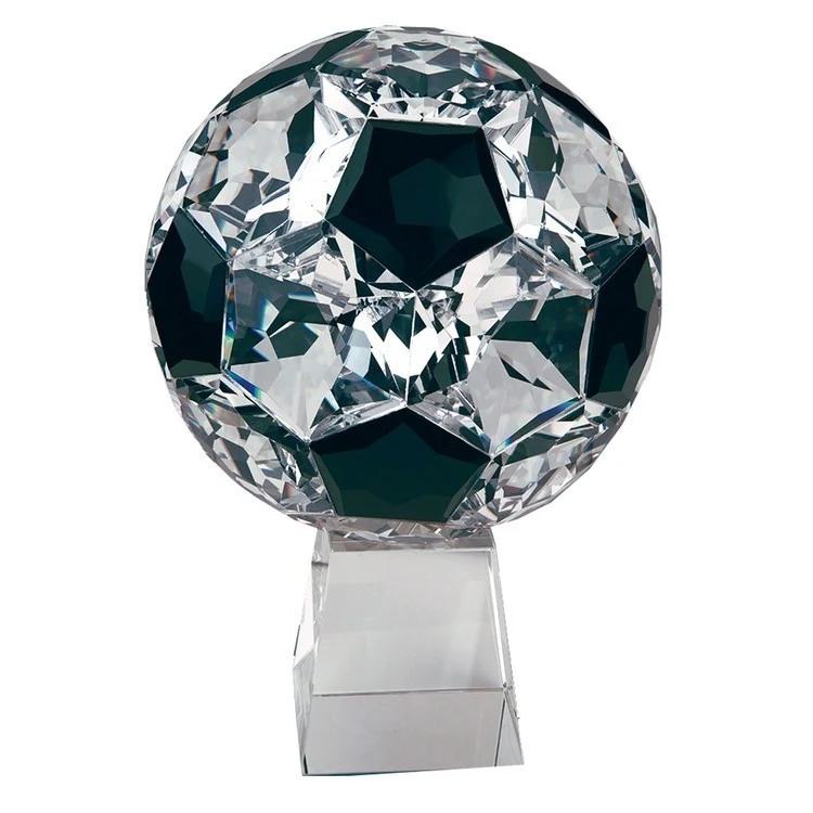 Crystal Soccer Ball Award on Clear Base (Large) 1