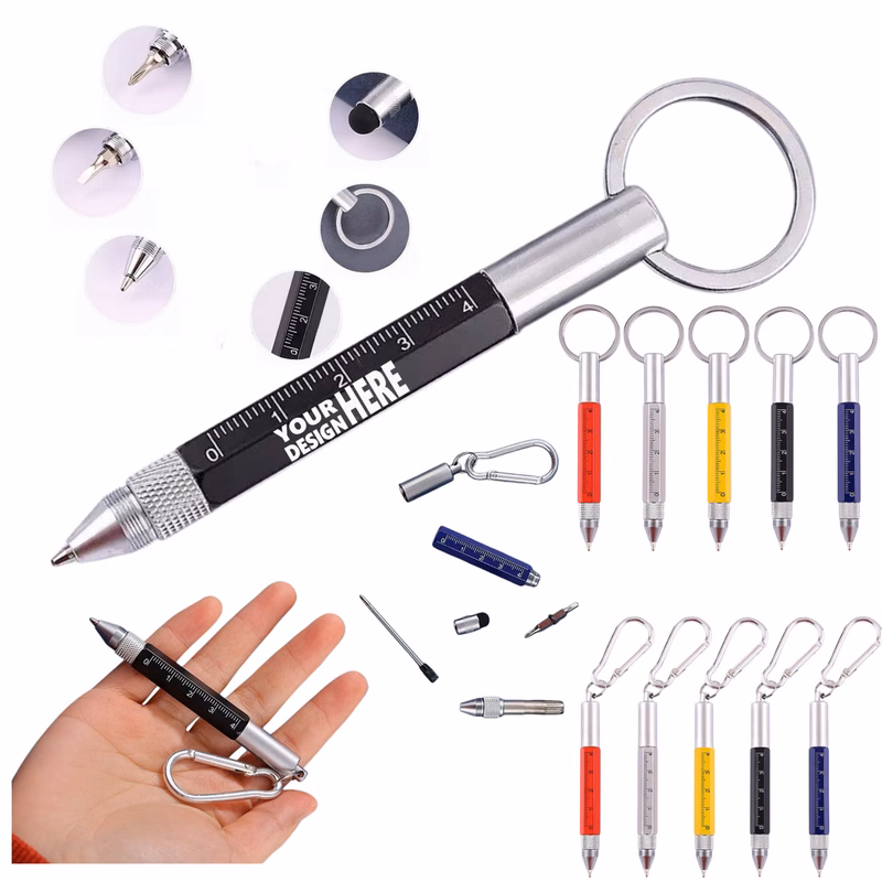 Compact Multi-Tool Pen Keychain