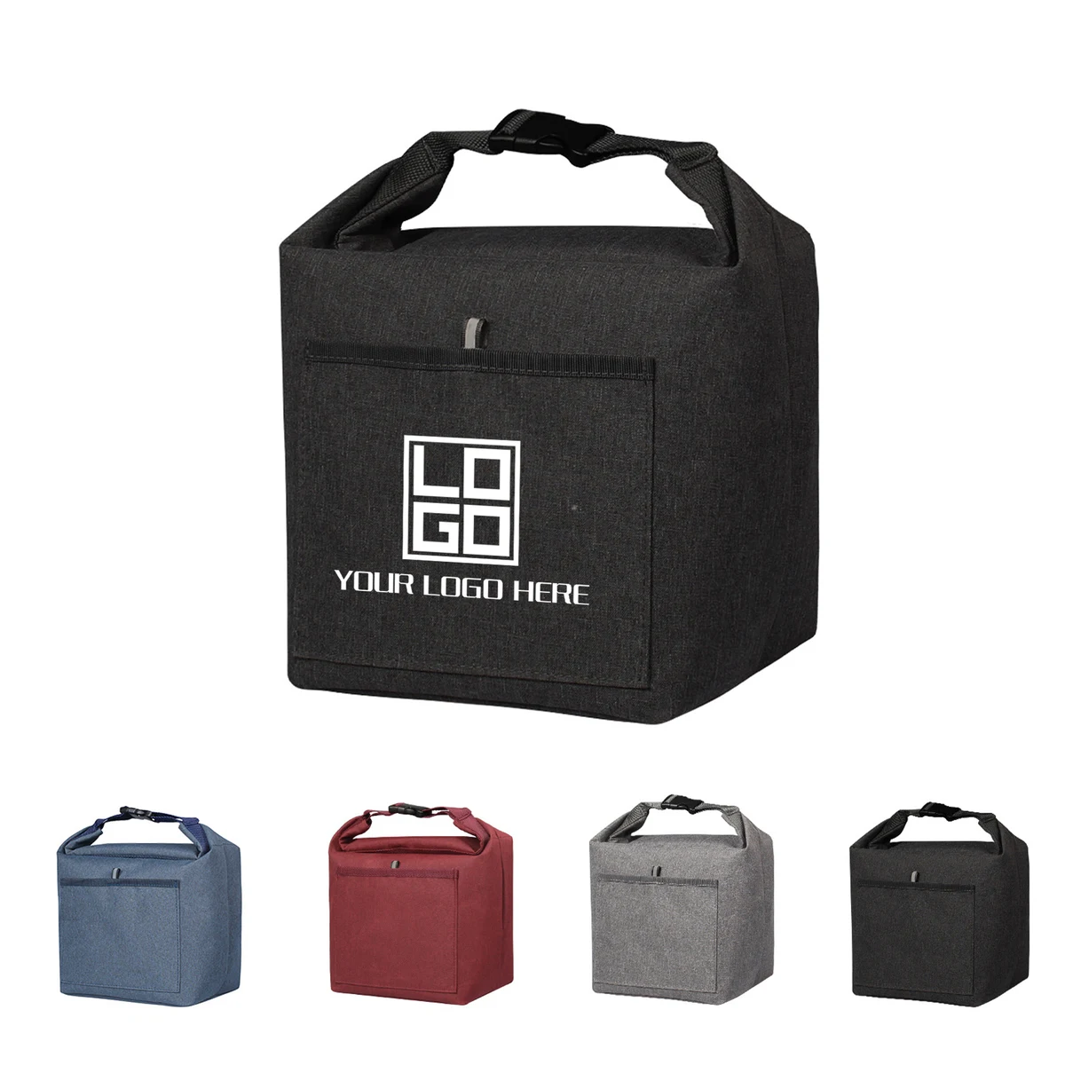 Bellevue Heathered Polyester Lunch Tote with Insulation 1