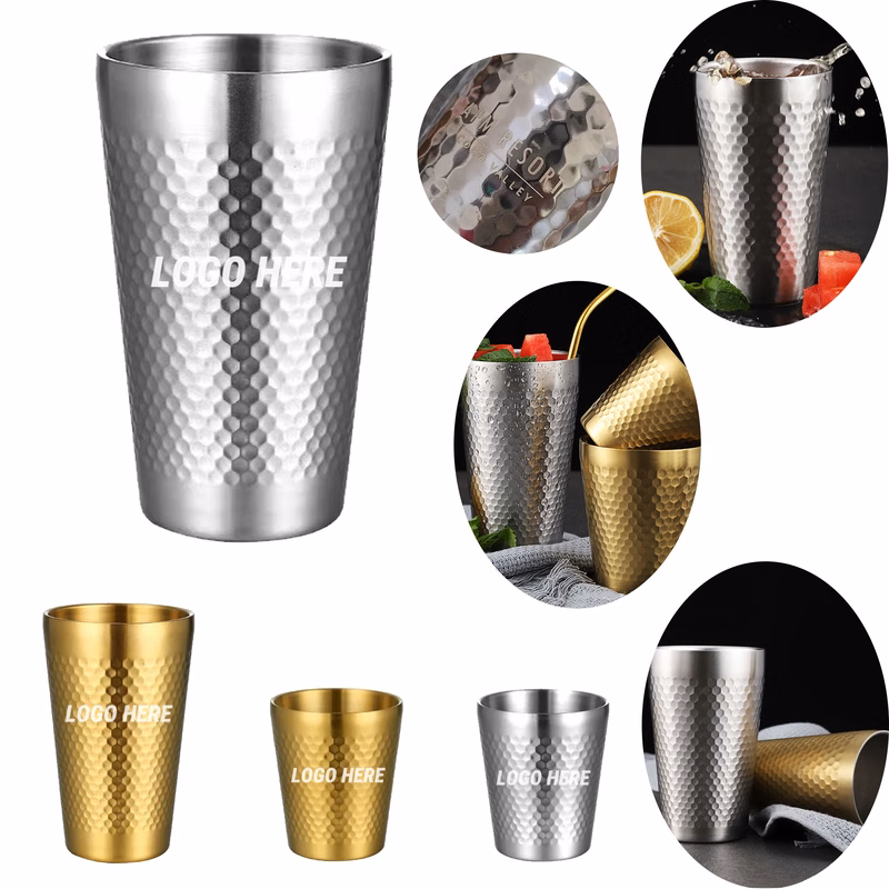 MOQ 5pcs 15oz Hammer-patterned Stainless Steel Tumbler