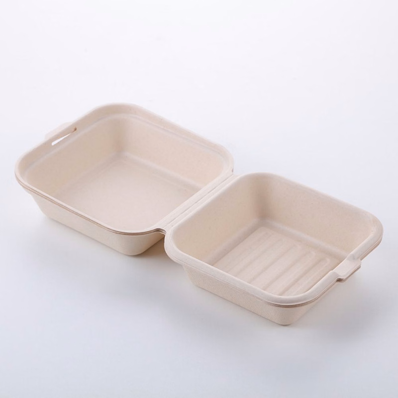Printed Disposable Degradable Take Away Hamburger Boxes