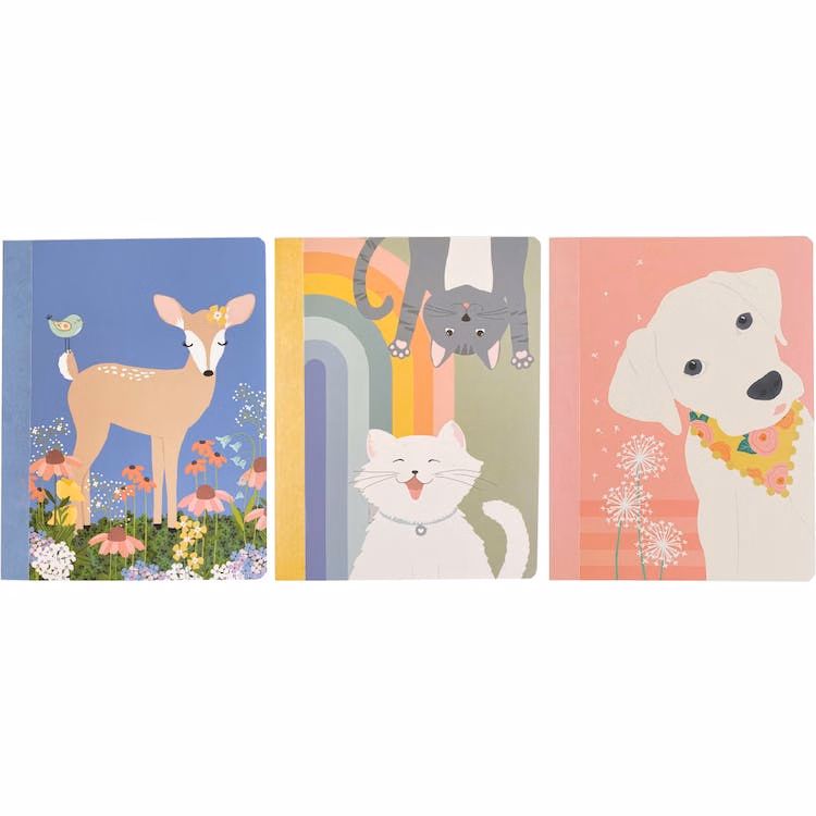 Composition Books - 3 Fashion Covers 100 Sheets